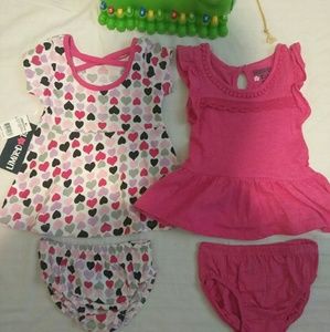 Baby girl two sets summer outfits 3 to 6 months